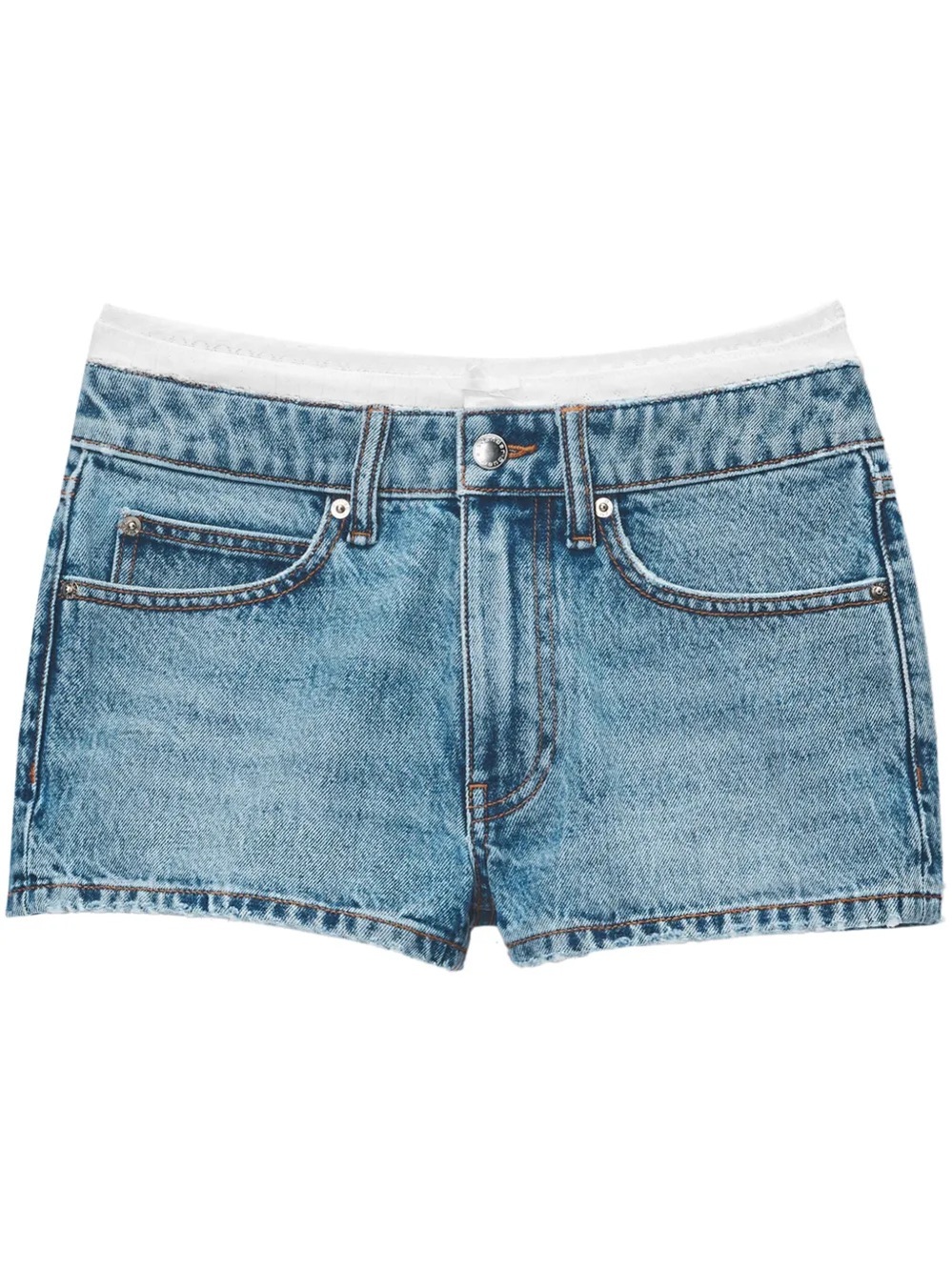 ALEXANDER WANG High-Rise Denim Shorts - Light Blue size 25